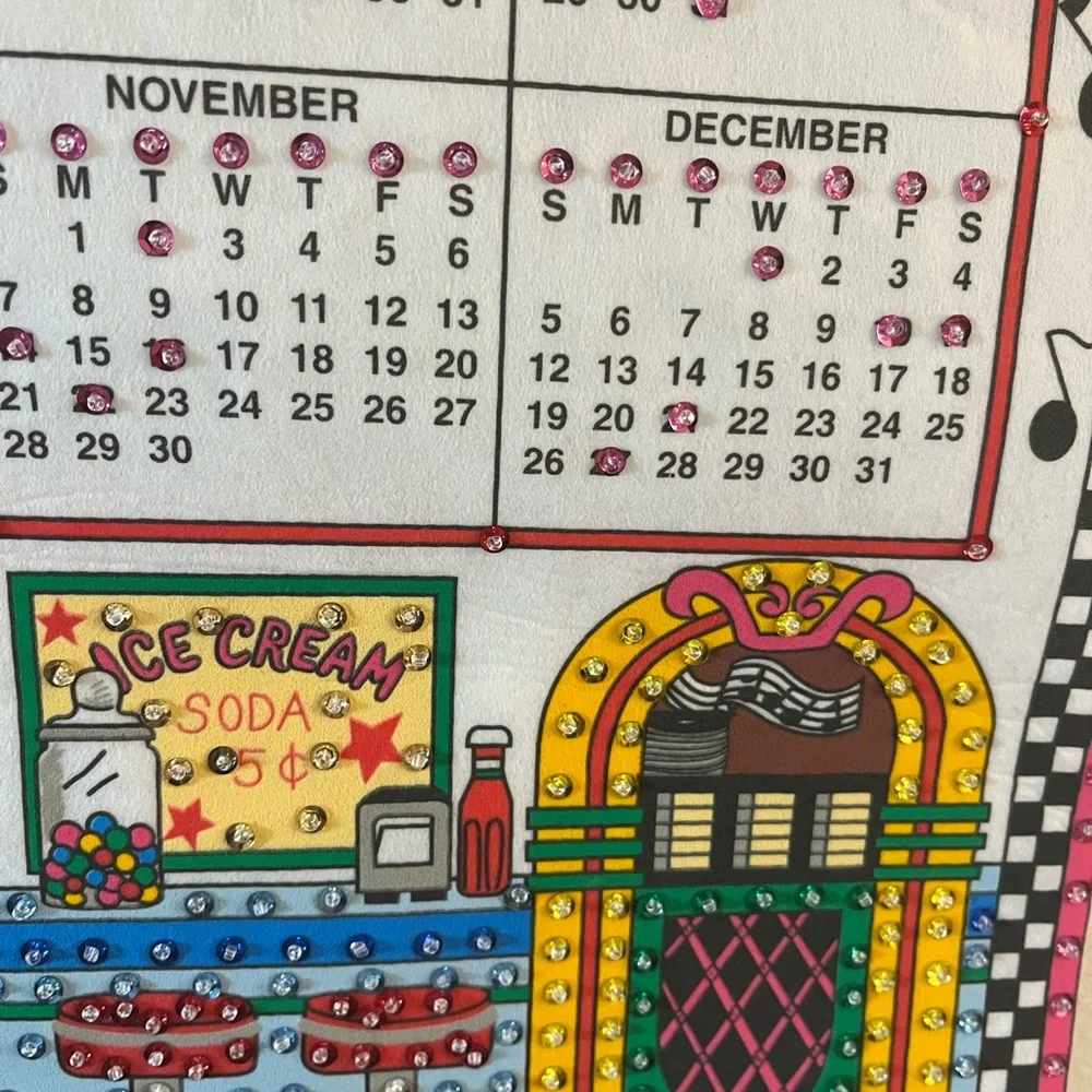 Vintage 1999 Bucilla Calendar Moms Diner Theme